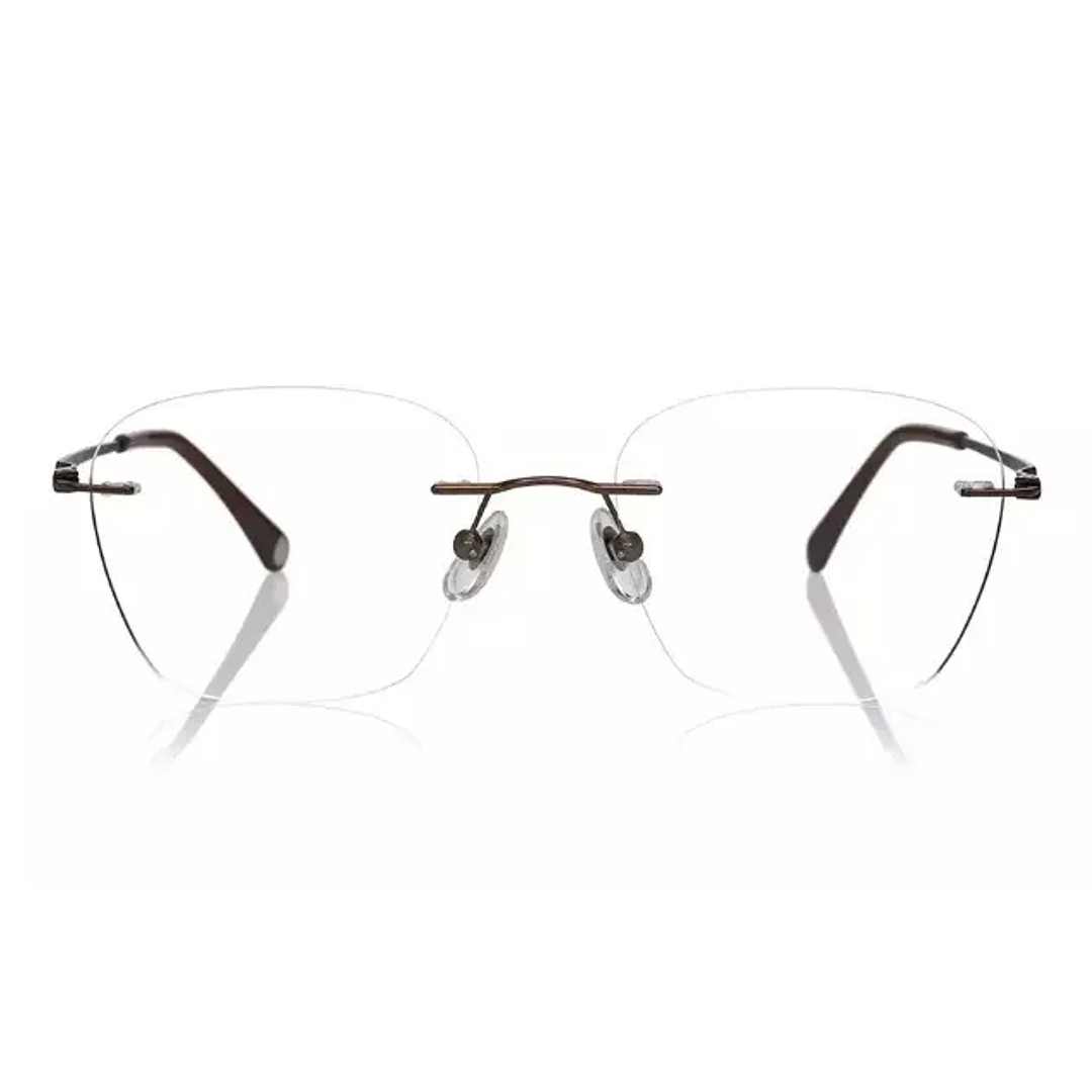 OWNDAYS | AIR Light Brown Rimless Wellington right side